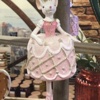 PINK GOLD & WHITE HANGING FAIRY MOUSE